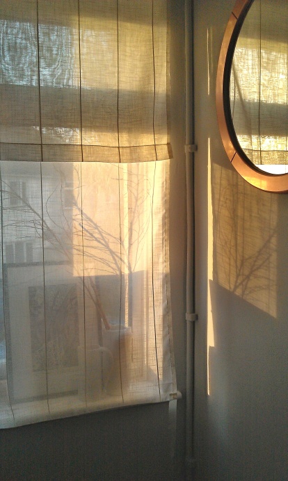 Light moves around to this window in the evening